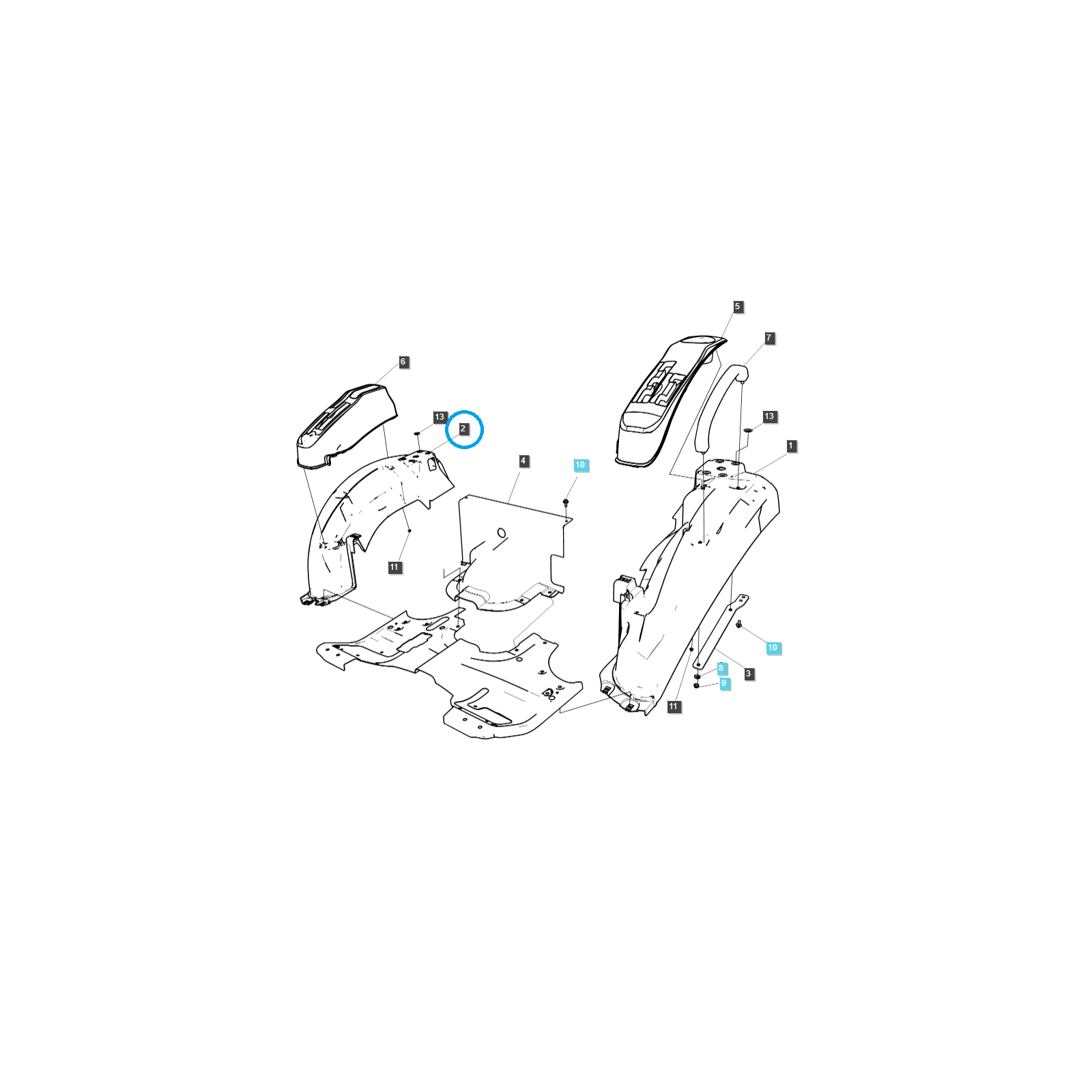 Prawy błotnik / G870 / LS Tractor / nr 40202522 | Traktor.com.pl