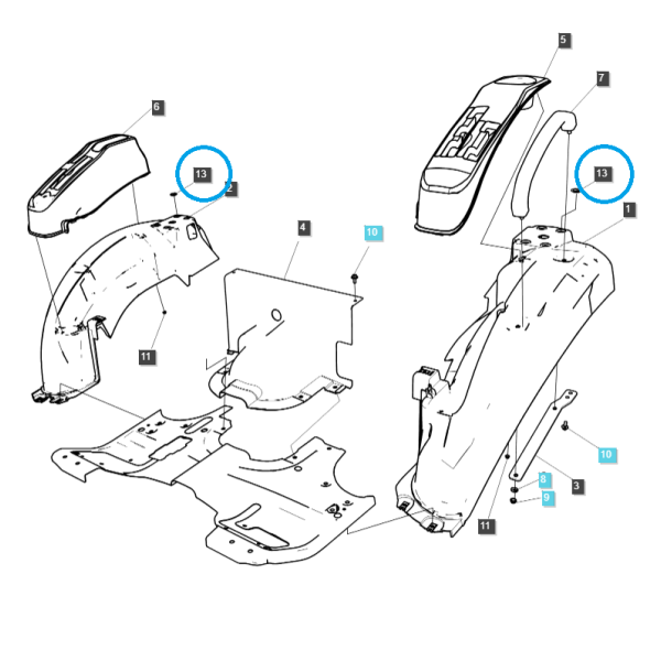 Mudguard Pad / TRG870 / LS Tractor / No. 40318277