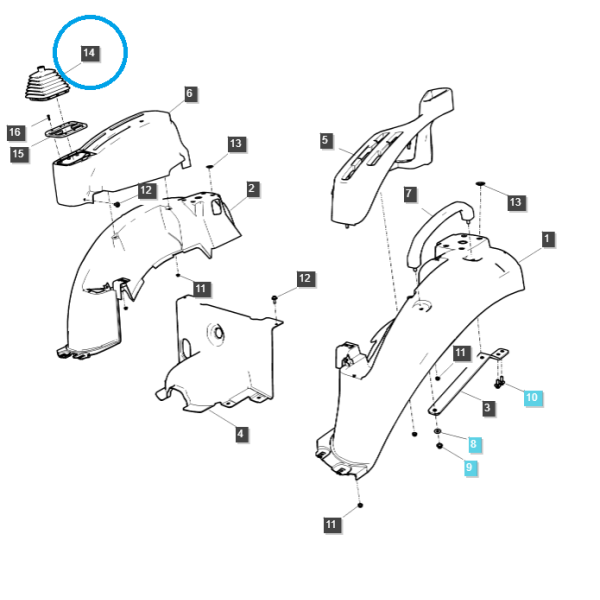 Dust Cover / Bellows / TRG870 / LS Tractor / No. 40348124