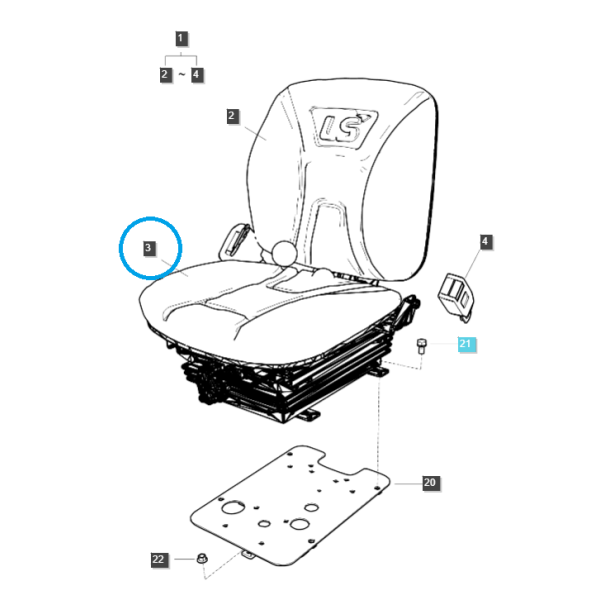 Seat / G850 / LS Tractor / No. 40370531