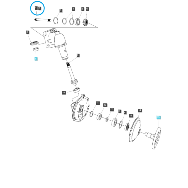 Levá hnací náprava / TRG400 / LS Traktor 40195033
