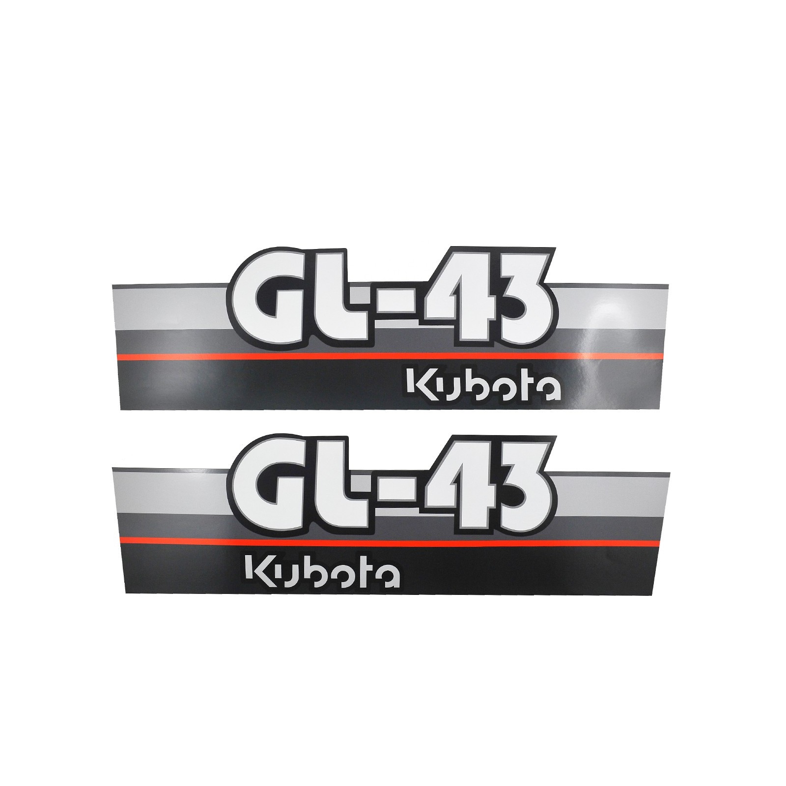 Kubota GL43 stickers, Tractor hood stickers