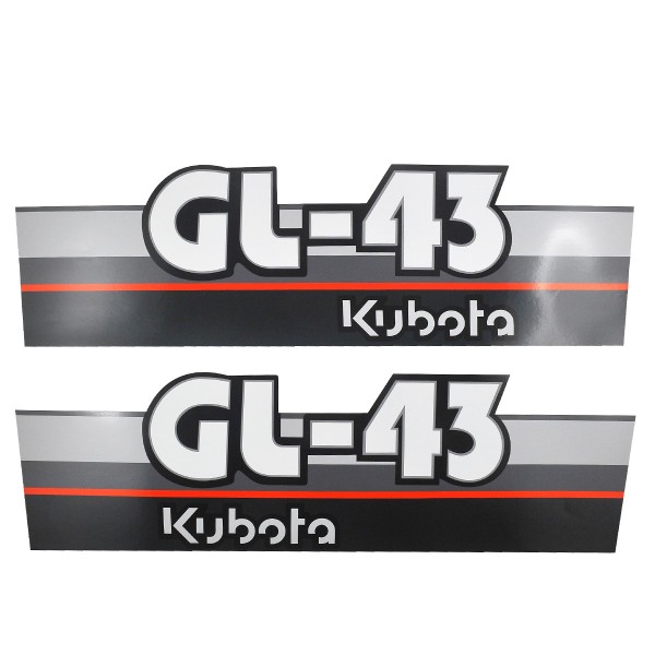 Naklejki Kubota GL43, Naklejki na maskę ciągnika