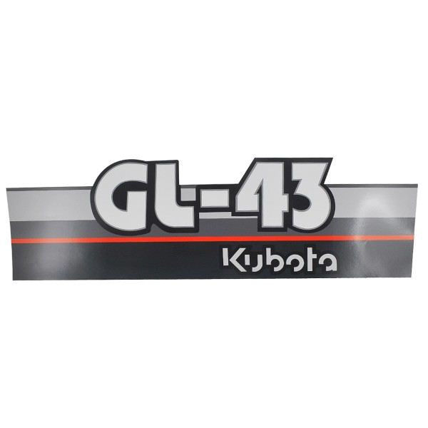 Pegatinas Kubota GL43, Pegatinas para el capó del tractor