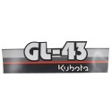 Naklejki Kubota GL43, Naklejki na maskę ciągnika