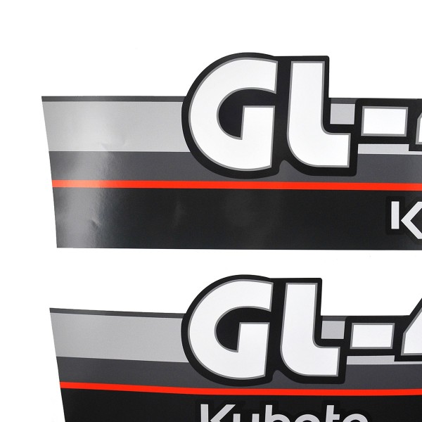 Pegatinas Kubota GL43, Pegatinas para el capó del tractor