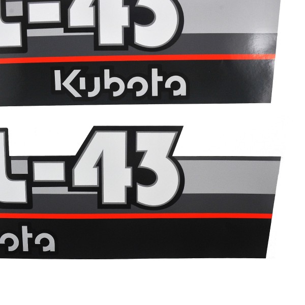 Naklejki Kubota GL43, Naklejki na maskę ciągnika