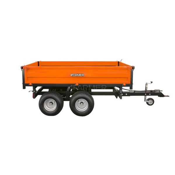 Przyczepa rolnicza dwuosiowa 2,5T z kiprem 4FARMER