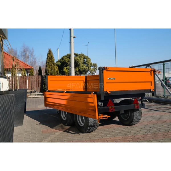 Two-axle agricultural trailer 2.5T with a 4FARMER trailer