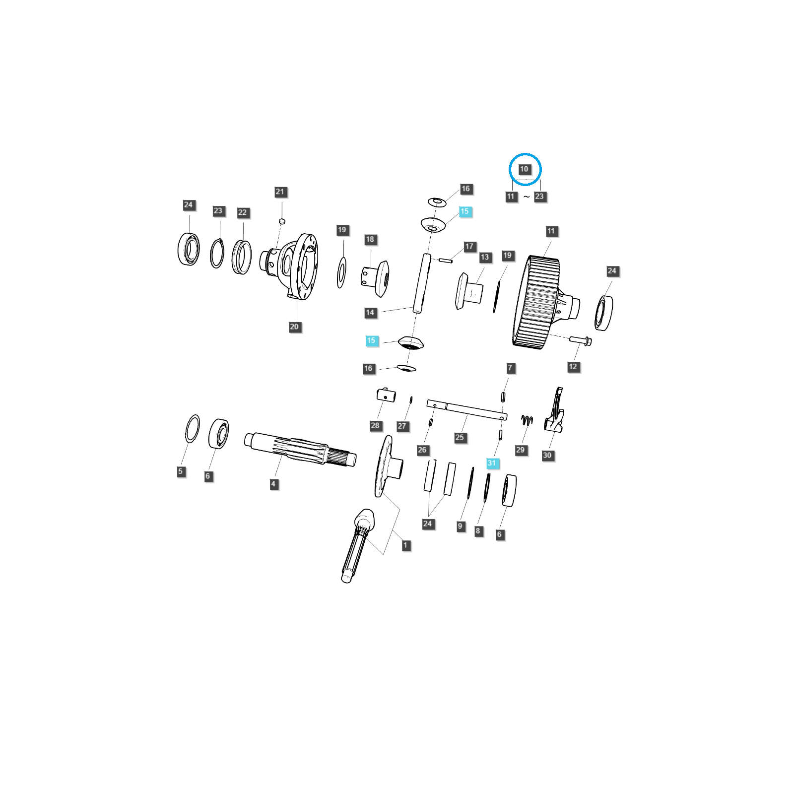 Hinteres Differential / G320 / Ls Traktor 40293464