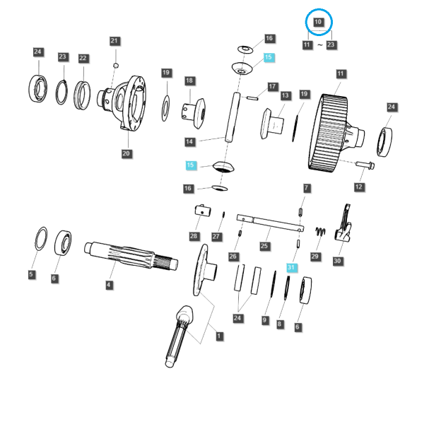 Diferencial trasero / G320 / Ls Tractor 40293464