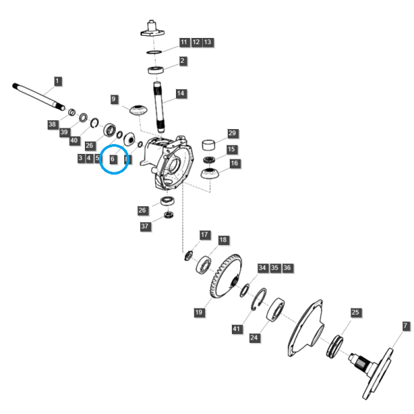 Kettenrad, Kegelrad / TRG400 / LS Traktor 40036072