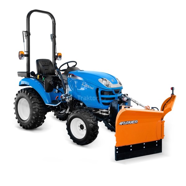 Tractor LS XJ25 HST 4x4 - 24,4 CV con ruedas industriales y quitanieves de flecha
