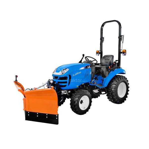 Tractor LS XJ25 HST 4x4 - 24,4 CV con ruedas industriales y quitanieves de flecha