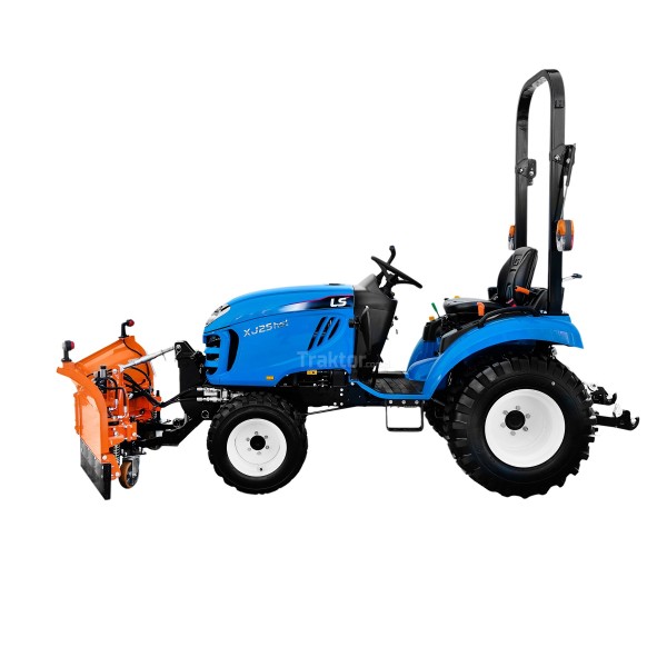 Tractor LS XJ25 HST 4x4 - 24,4 CV con ruedas industriales y quitanieves de flecha