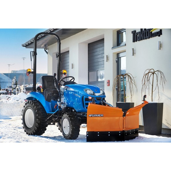 LS Tractor XJ25 HST 4x4 - 24.4 HP with industrial wheels and arrow snow plow