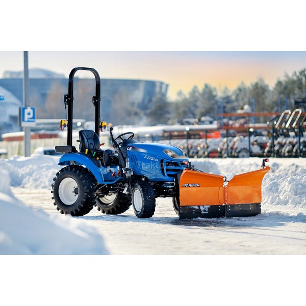 LS Tractor XJ25 HST 4x4 - 24.4 HP with industrial wheels and arrow snow plow
