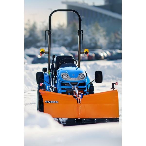 LS Tractor XJ25 HST 4x4 - 24.4 HP with industrial wheels and arrow snow plow