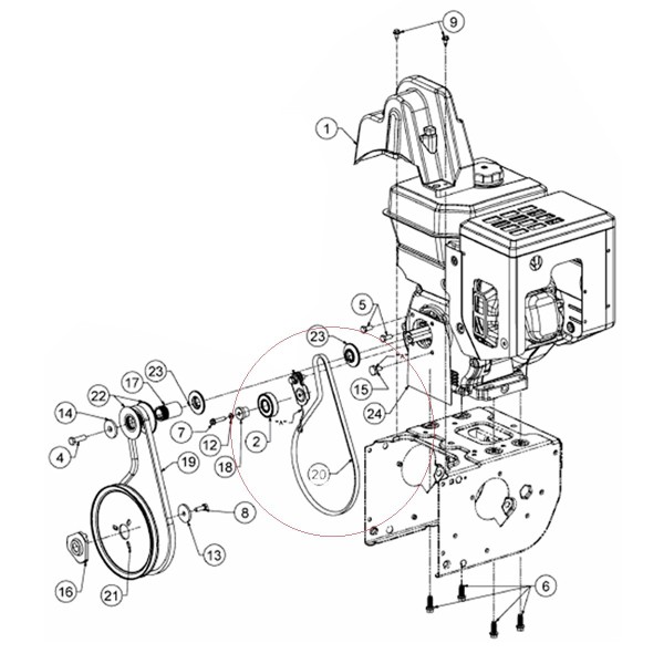 Courroie trapézoïdale, 954-04201A, 754-04201A, Cub Cadet 530 HD SWE, Cub Cadet XS 7610 E, Cub Cadet XS2 61 SWE, Cub Cadet XS3 76