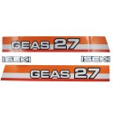 Aufkleber für den Iseki Geas 27 Traktor