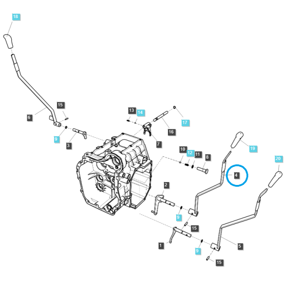 Schalthebel / TRG293 / LS Traktor / Nr. 40195619