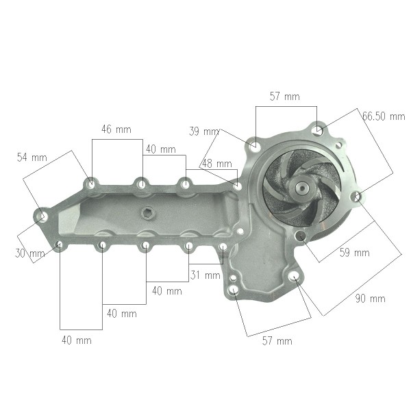 Wasserpumpe, 15341-73030,16111- 73030, Kubota L245, Kubota L295, Kubota L305, Kubota D1301, Kubota DH1101, Kubota V1803, Kubota