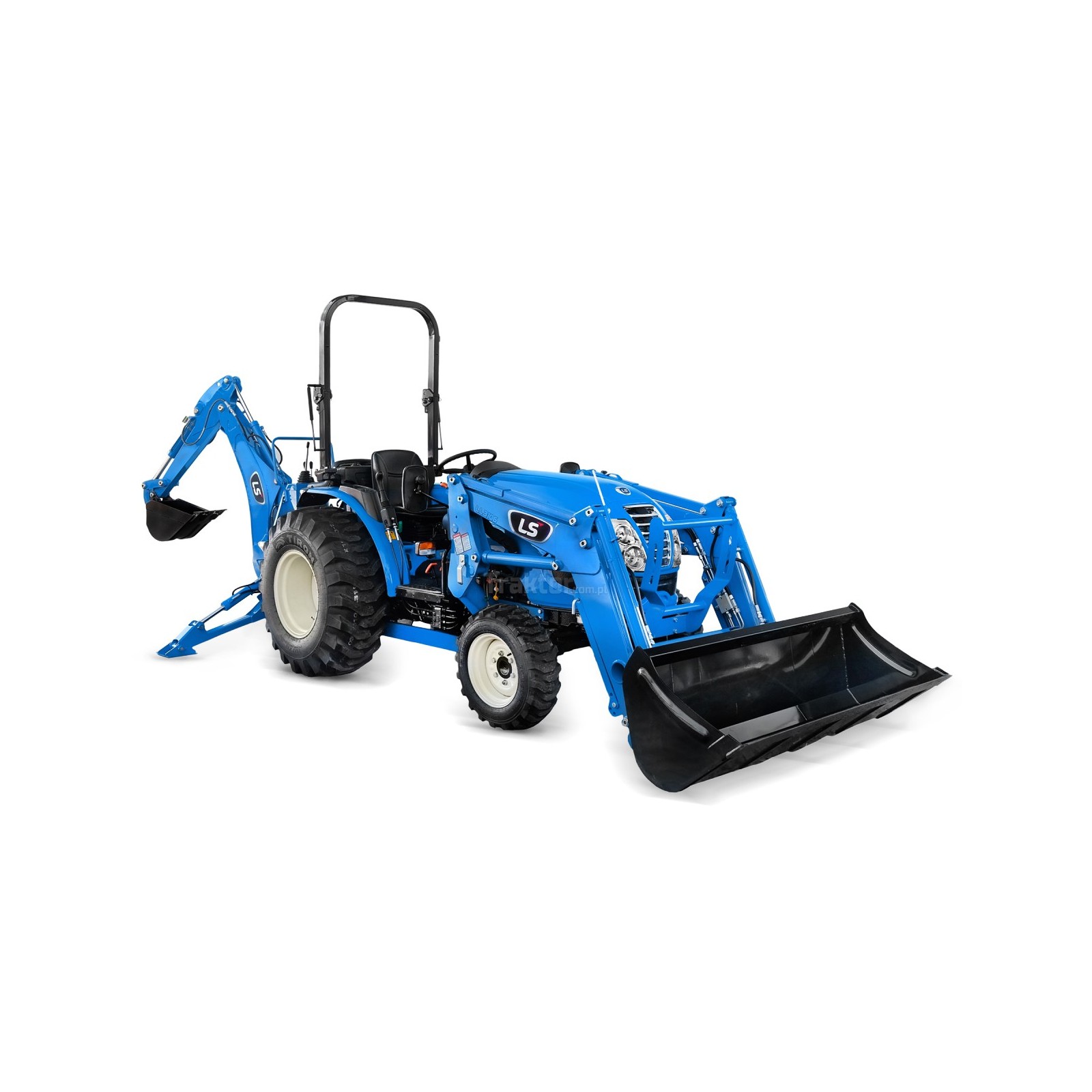 LS Traktor MT3.40 HST s čelním nakladačem a bagrem