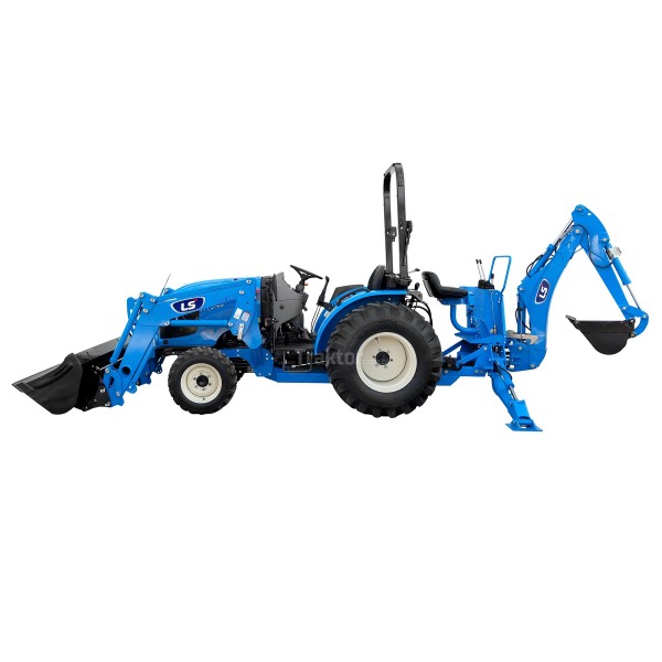 LS Traktor MT3.40 HST s čelným nakladačom a bagrom