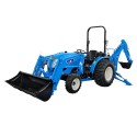 LS Tractor MT3.40 HST con cargador frontal y excavadora