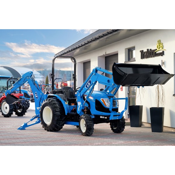 LS Tractor MT3.40 HST with front loader and excavator