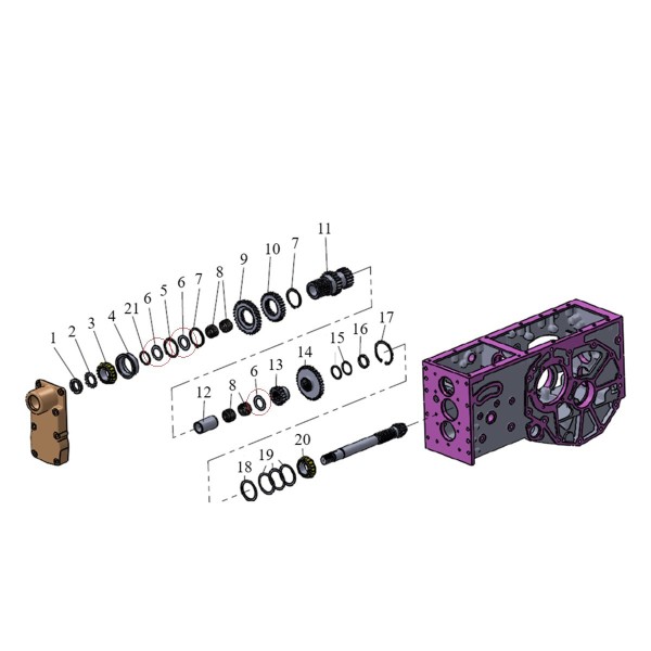 Spacer, BBC12C00100A0, 3 mm, VST Fieldtrac MT180, VST Fieldtrac MT224