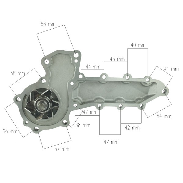 Pompe à eau Kubota, 15221-73030, Kubota V1502, Kubota V1202, Kubota V1902, Kubota V2203B, Kubota V2203E