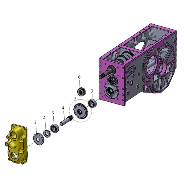 Piñón de PTO, PTO, 18T/32T, VST Fieldtrac MT180, VST Fieldtrac MT224, BEA11C00020A0