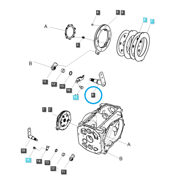 Lanko ruční brzdy / Traktor LS / A1650105 / TRG650 / Č. 40011063