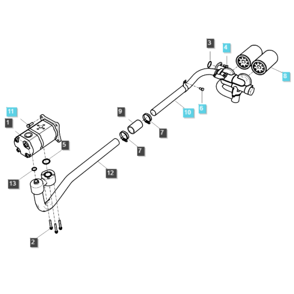 Pompa hydrauliczna / TRG823 / LS Tractor / nr 40201715