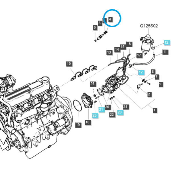 Injector Washer / EGQ125 / LS Tractor / No. 40011996