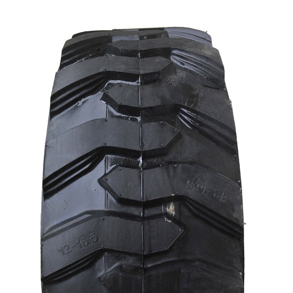 Construction tire, 12-16.5 NHS, 12PR/R4, flotation tire