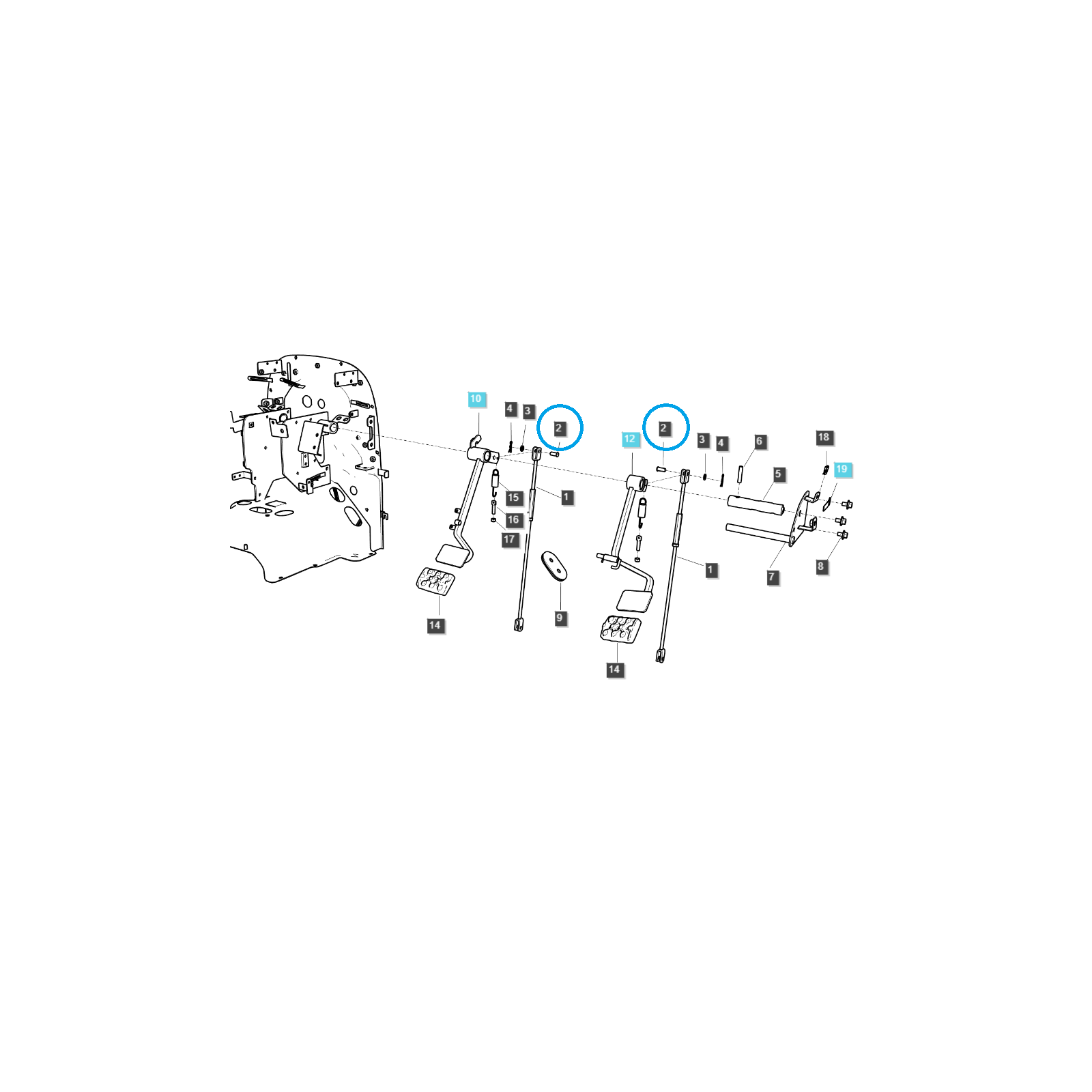 Stift 14 x 10 x 26 mm / TRG670 / A1670118 / LS Traktor 40009617