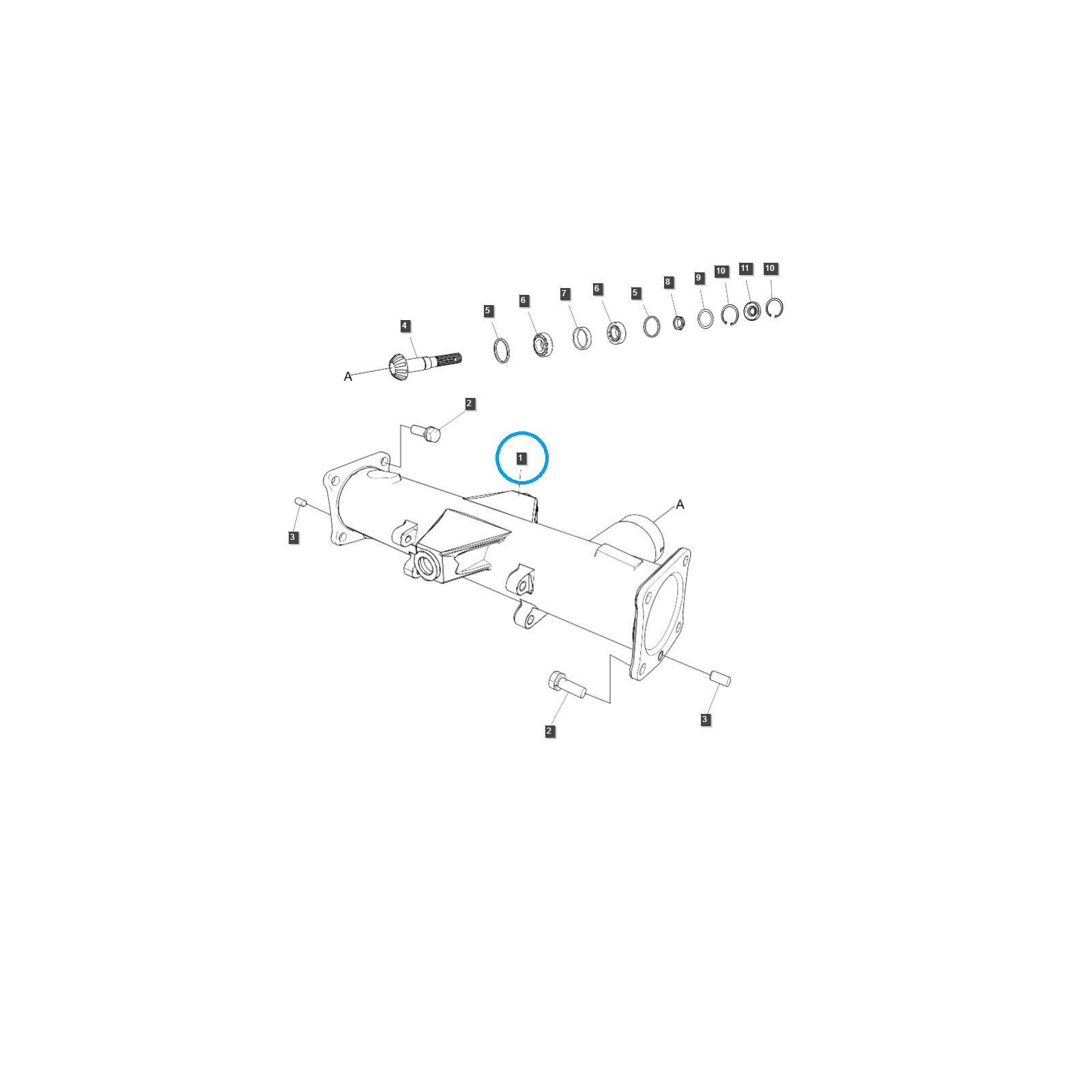 Teleso prednej nápravy / TRG400 / Ls Traktor 40195024