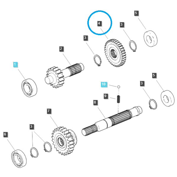 4WD / 32T / TRG288 / Ls Hnací řetězové kolo traktoru 40293581