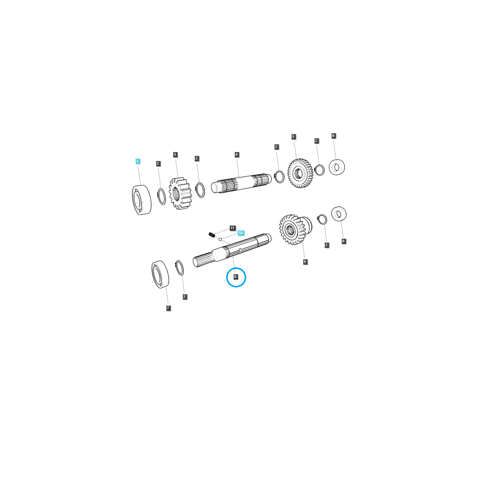 Arbre d'entraînement de tracteur 4WD / TRG288 / Ls 40226997