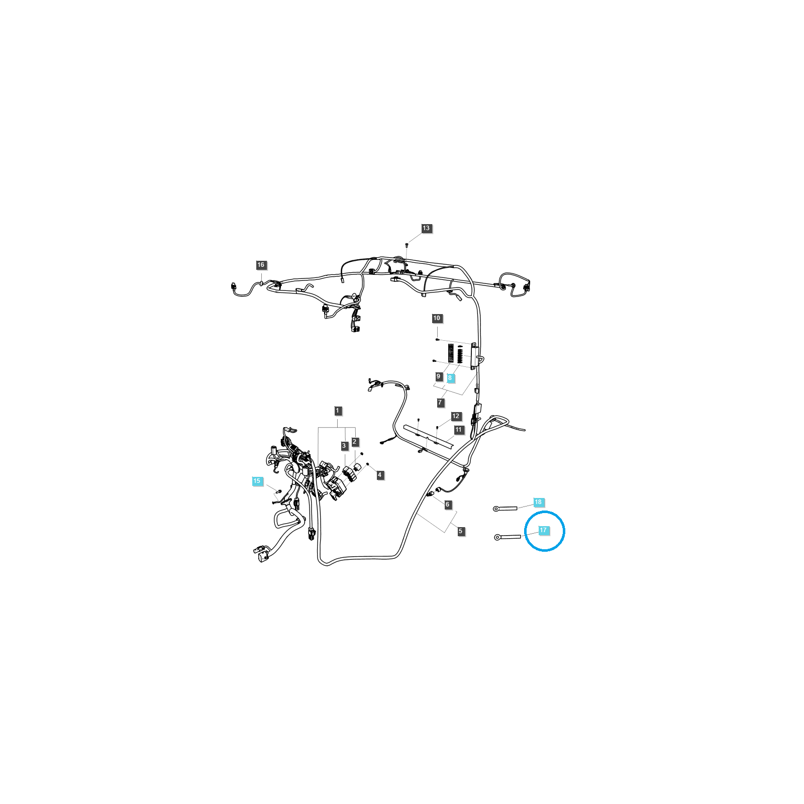 Kabelbinder / Kabelorganizer / A0640015 / LS Tractor / Nr. 40012735