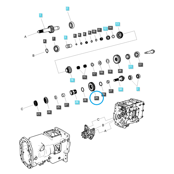 Režim prevodovky (rozsah) / TRG285 / Traktor Ls 40031349