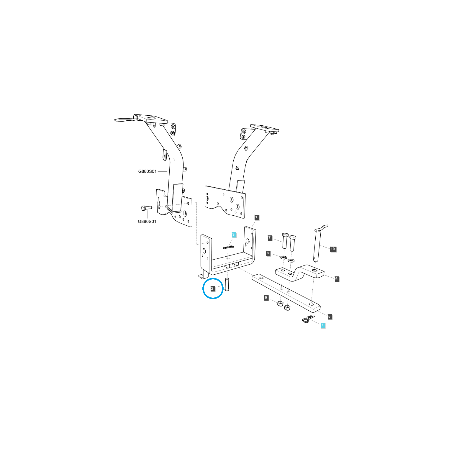 Stift 25 x 77 mm / TRG891 / LS Traktor 40009478