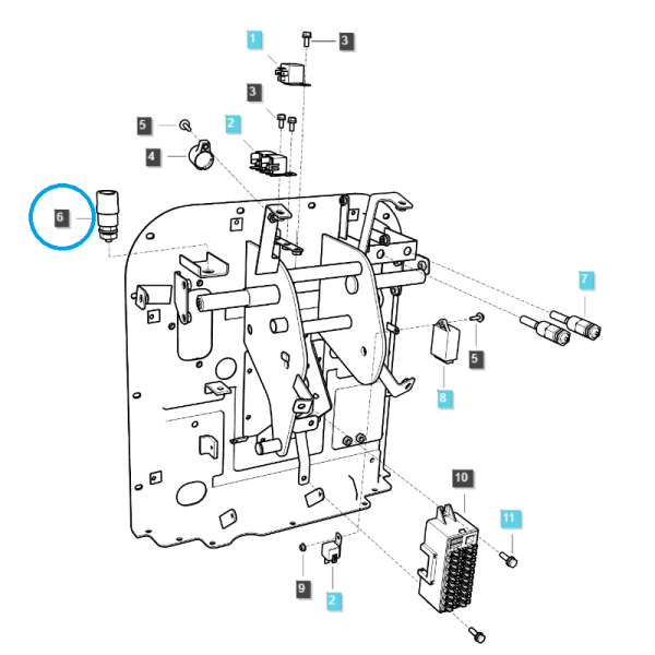 Clutch Pedal Position Sensor / TRG750 / LS Tractor / 40007117