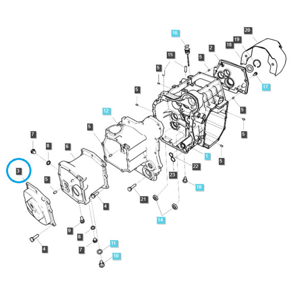 Kryt mechanického prevodu / TRG280 / Ls Traktor 40292757
