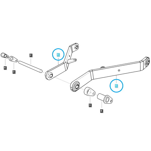 Lower linkage linkage arm / TRG896 / Ls Tractor 40441699