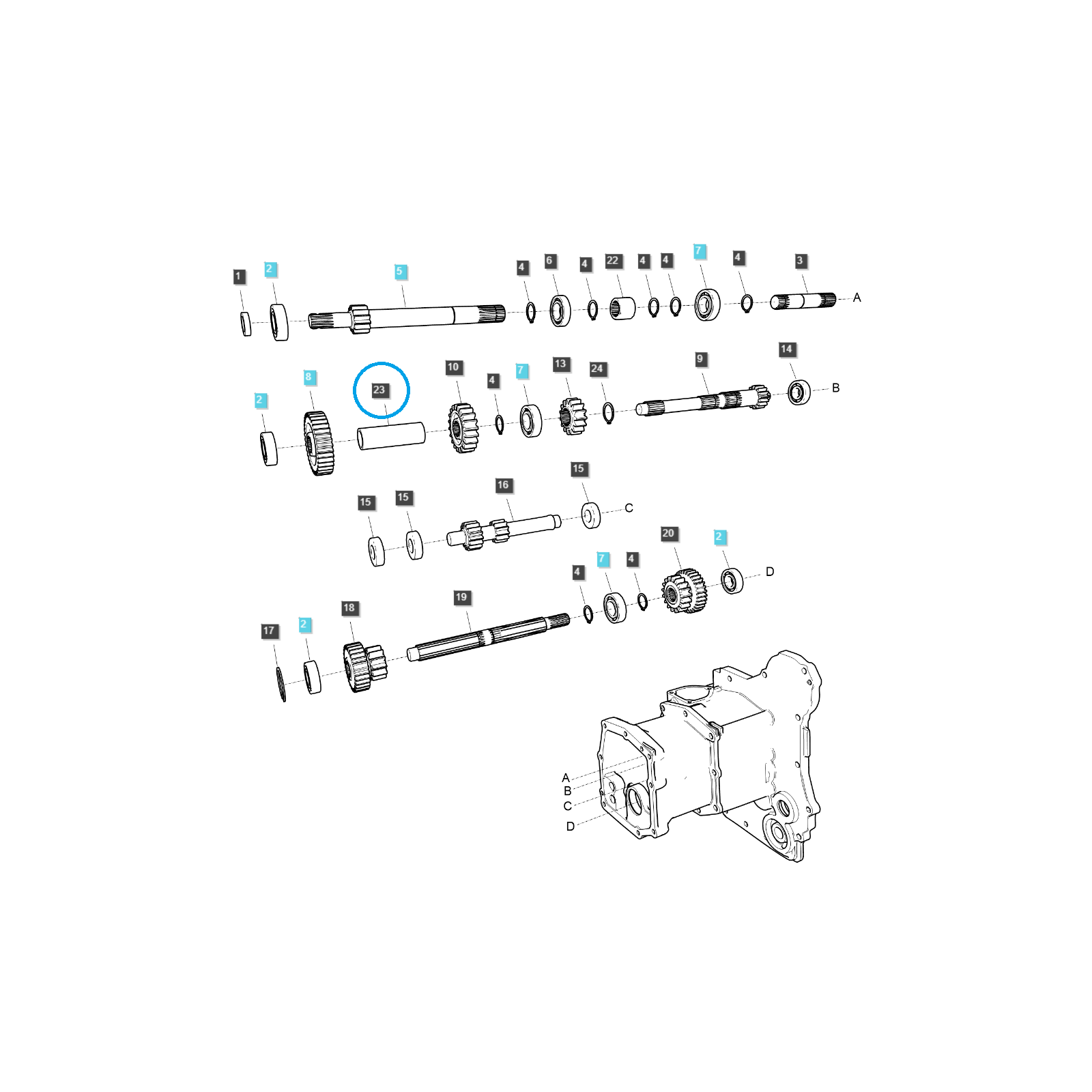 Dištančné puzdro / TRG281 / LS Traktor 40374414