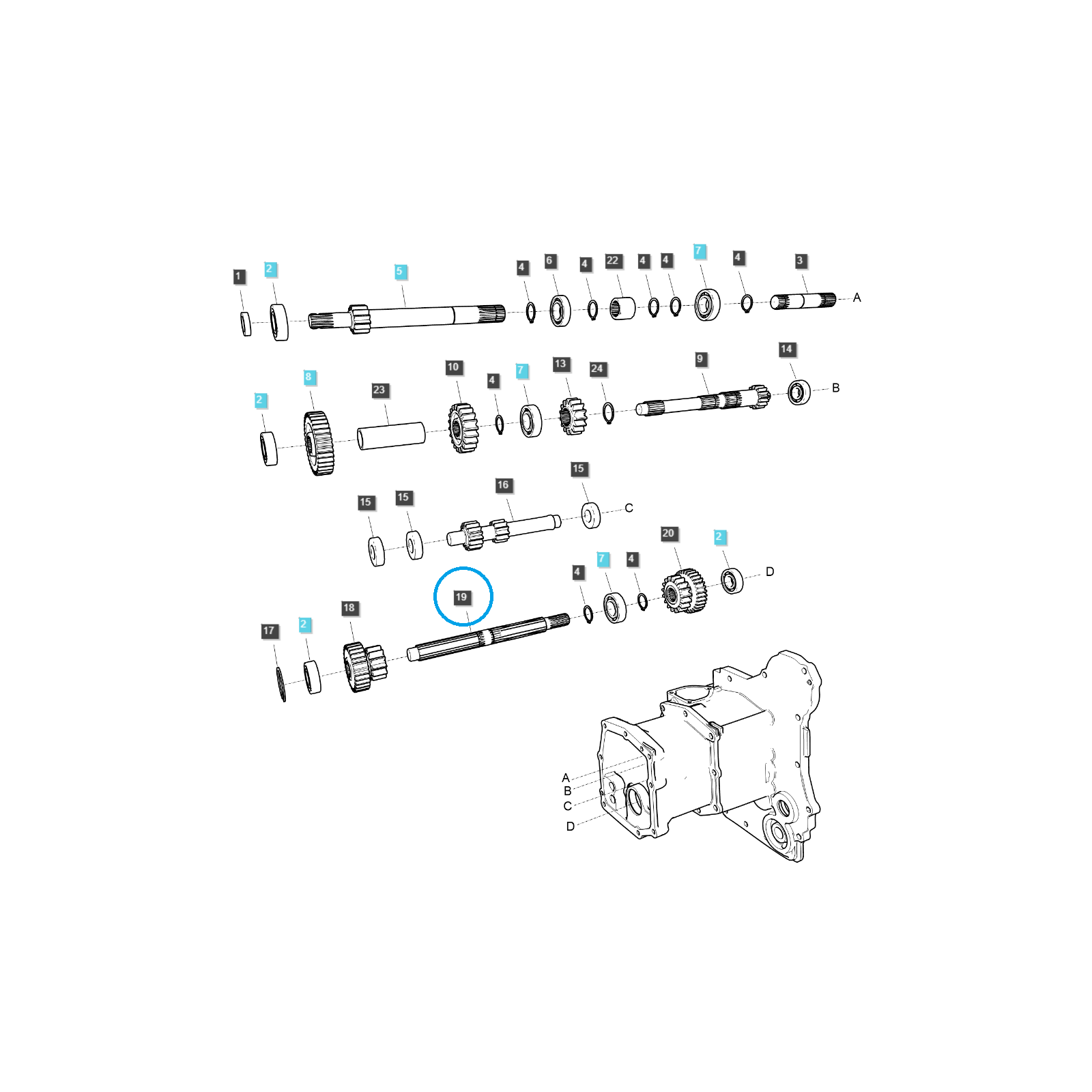 Arbre de transmission / TRG281 / Tracteur Ls 40373830