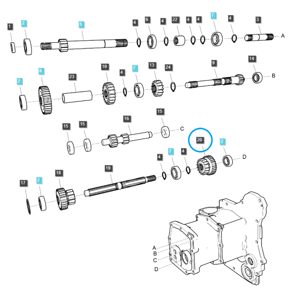 Tuleja zębata / TRG281 / LS Tractor 40373825 | Traktor.com.pl
